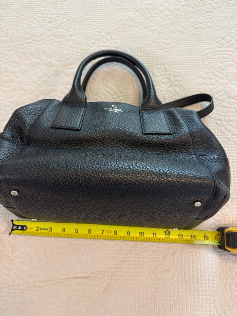 kate spade Southport Sloan Black Pebbled Leather Satchel - Picture 7 of 14